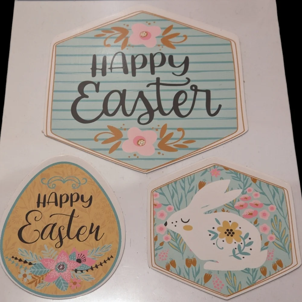 Wincraft Pastel Happy Easter Decal & Sticker Sheet Set NWT